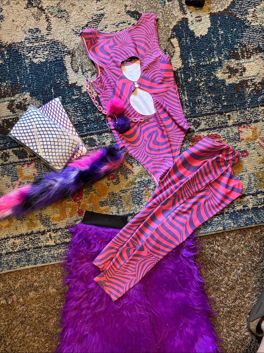 Freedom Rave Wear One piece, matching leg slides! FREE accessories!